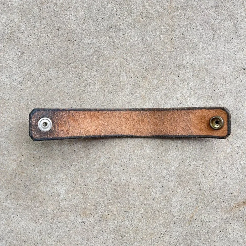 Tooled Leather David Cuffed Bracelet